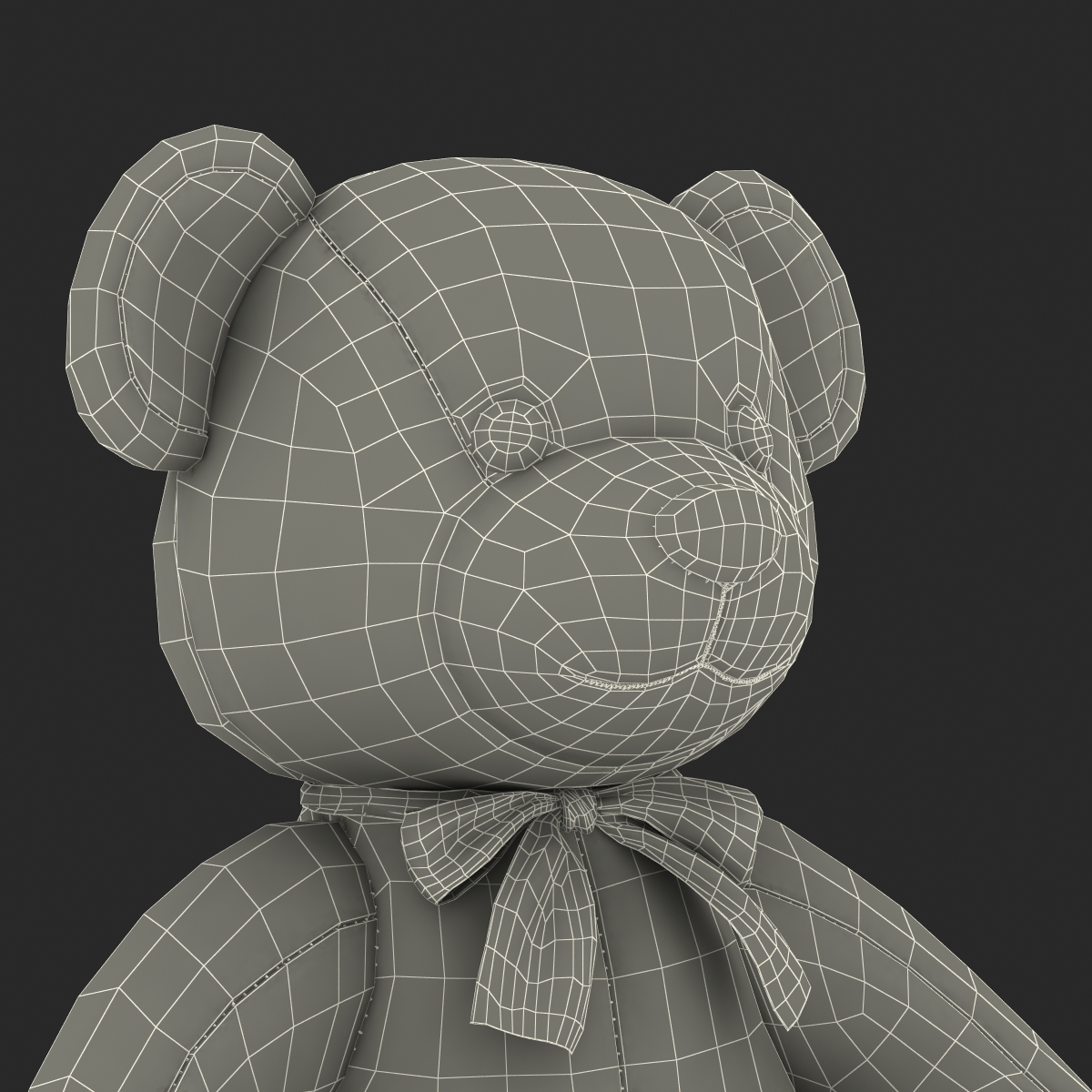 Teddy Bear with Fur 3D model