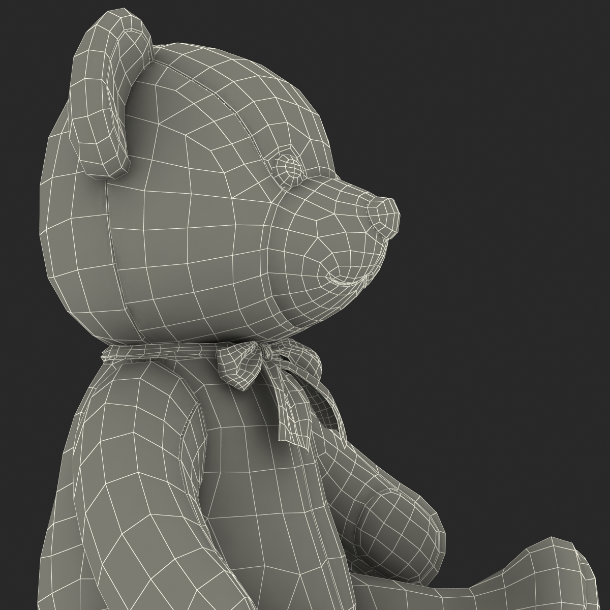 Teddy Bear with Fur 3D model