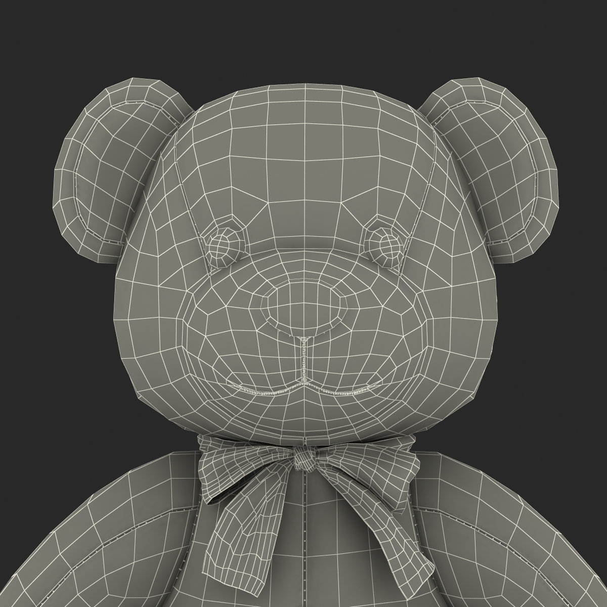 Teddy Bear with Fur 3D model