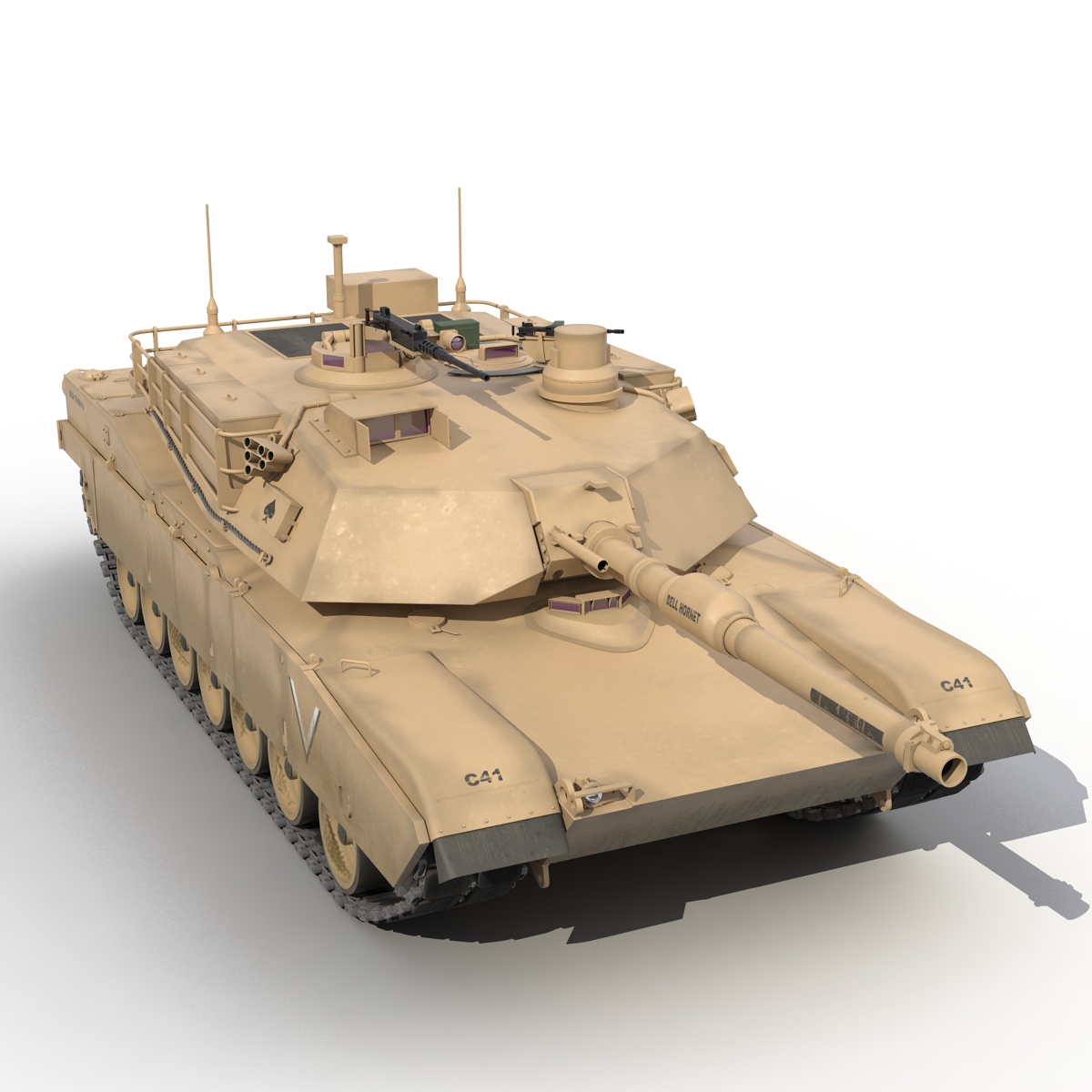 3D M1 Abrams 2 Rigged model