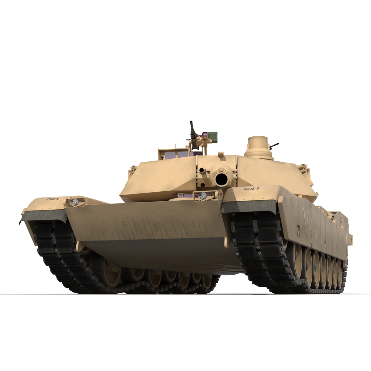 3D M1 Abrams 2 Rigged model