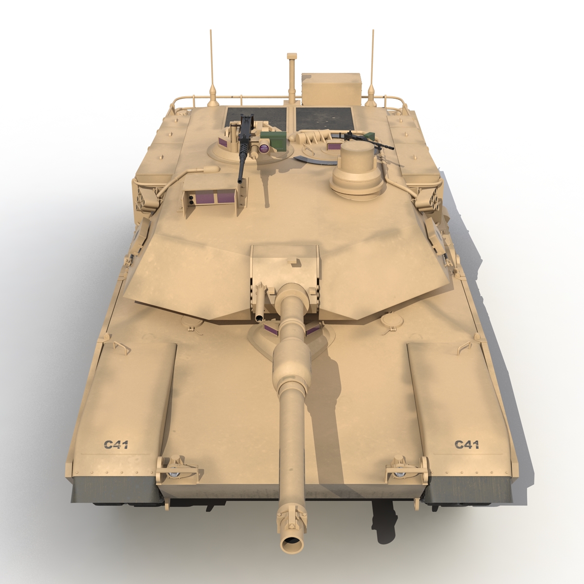 3D M1 Abrams 2 Rigged model