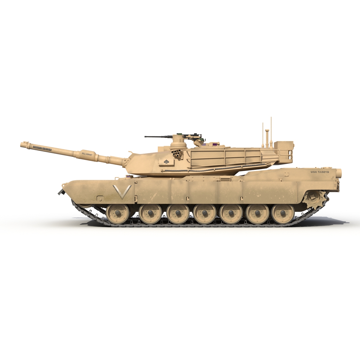 3D M1 Abrams 2 Rigged model