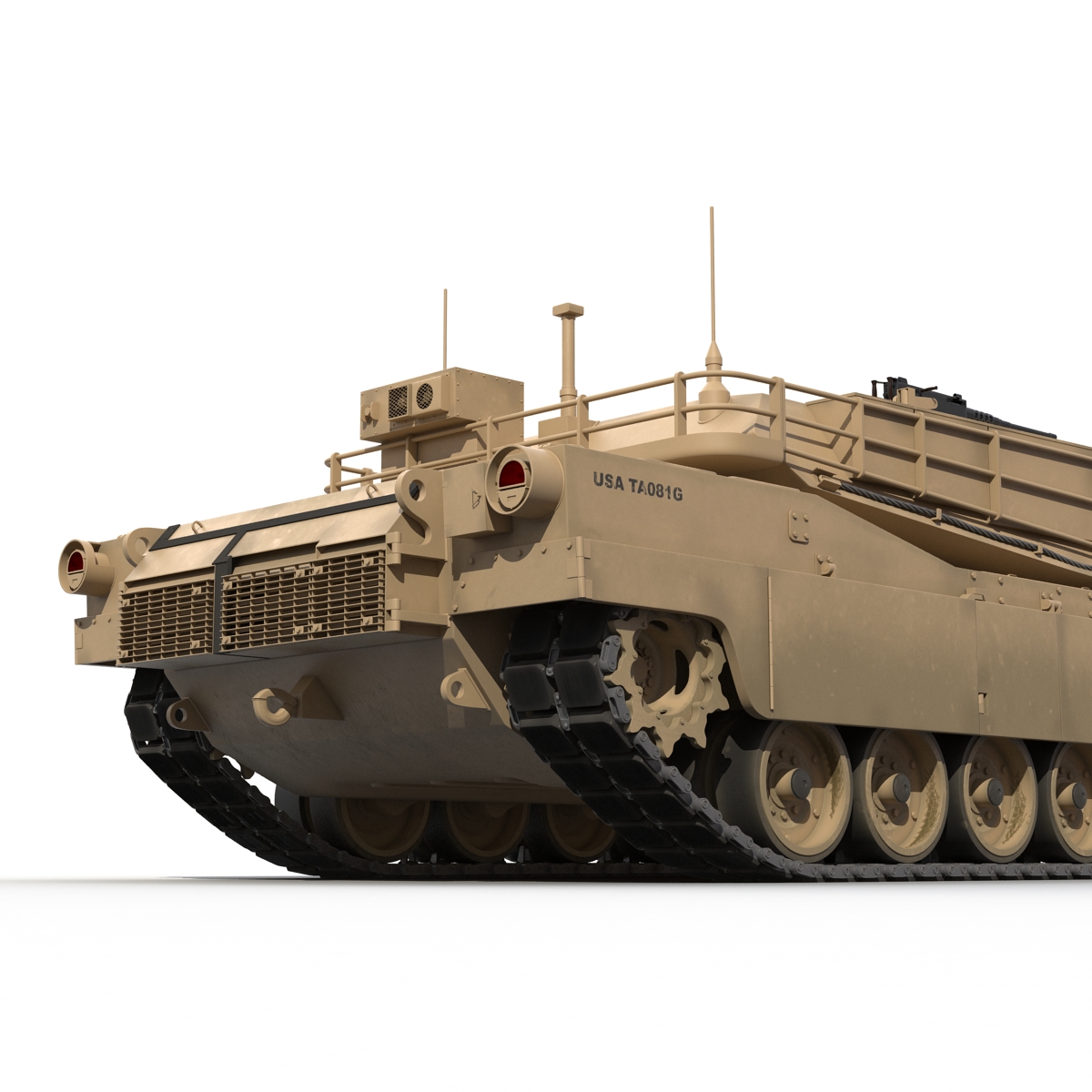 3D M1 Abrams 2 Rigged model