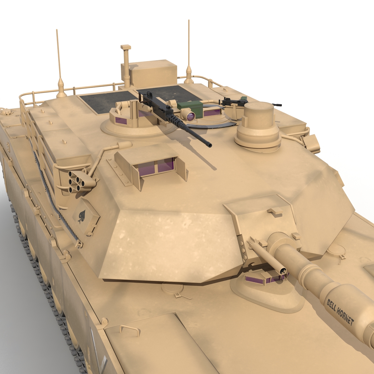 3D M1 Abrams 2 Rigged model