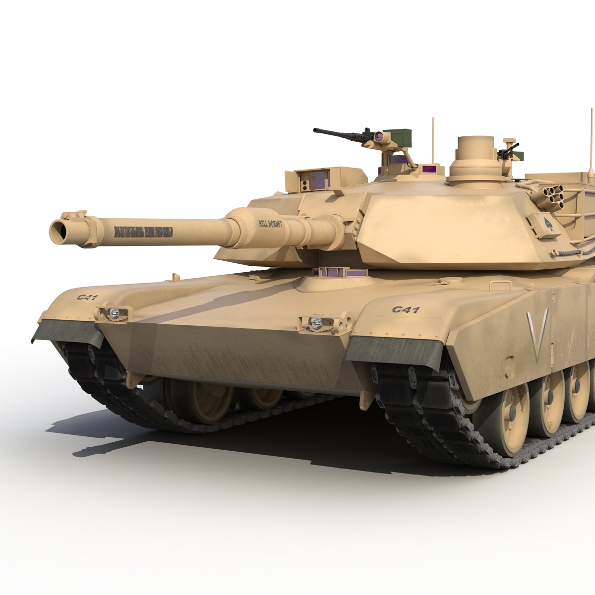 3D M1 Abrams 2 Rigged model