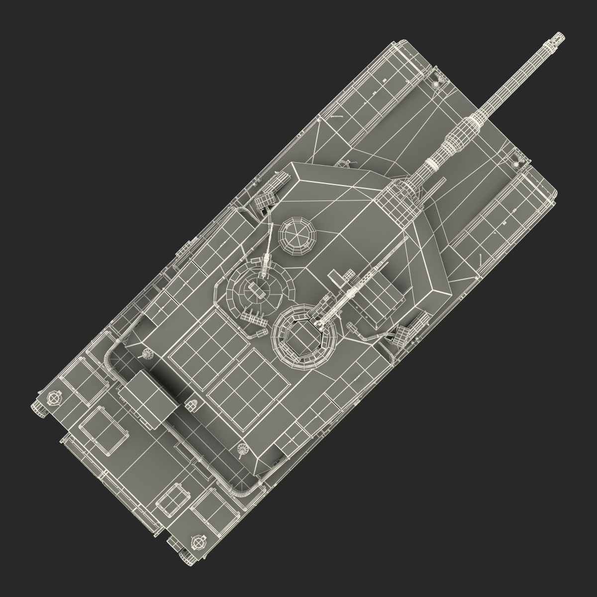 3D M1 Abrams 2 Rigged model