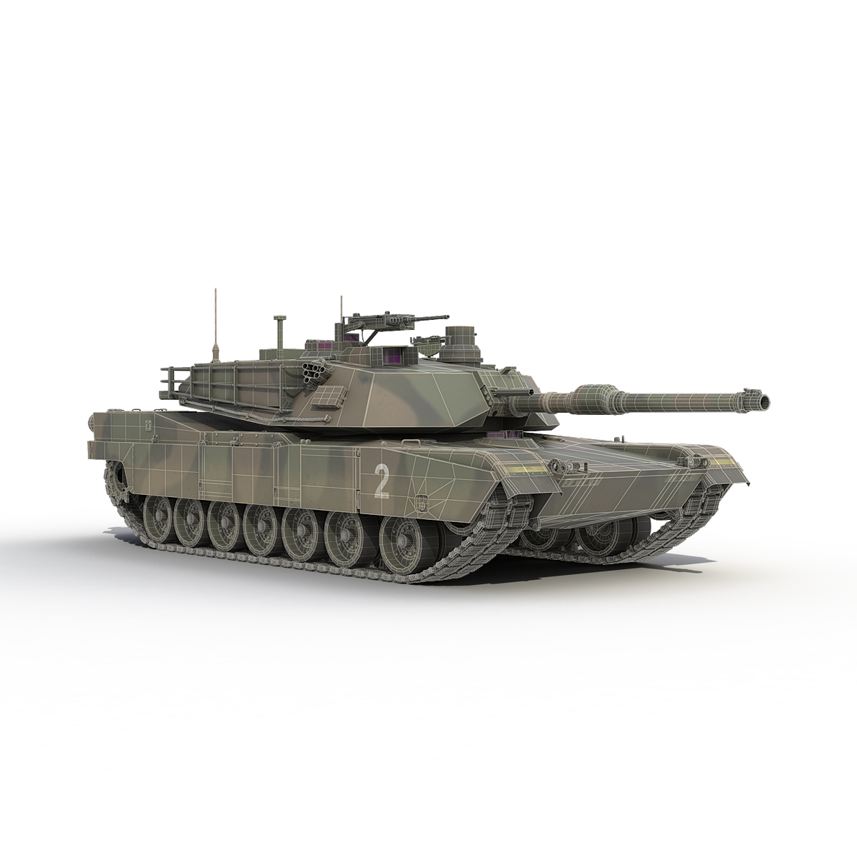 3D M1 Abrams Rigged