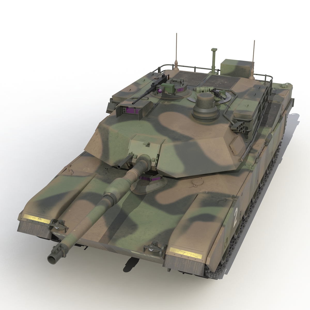 3D M1 Abrams Rigged