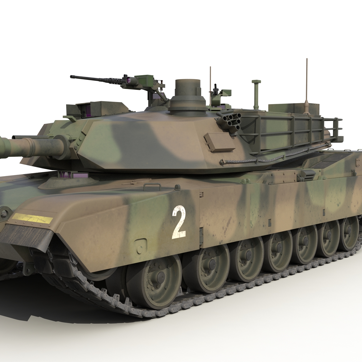 3D M1 Abrams Rigged