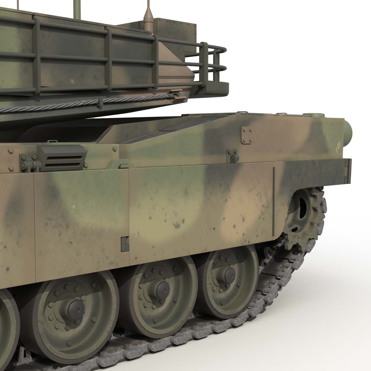 3D M1 Abrams Rigged