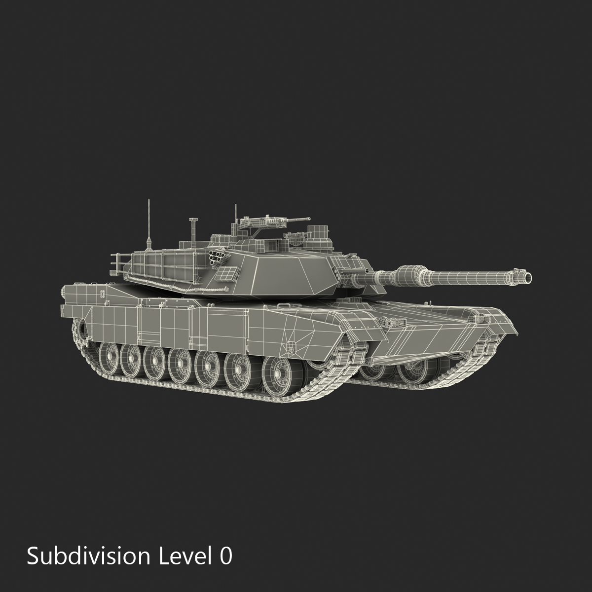 3D M1 Abrams Rigged