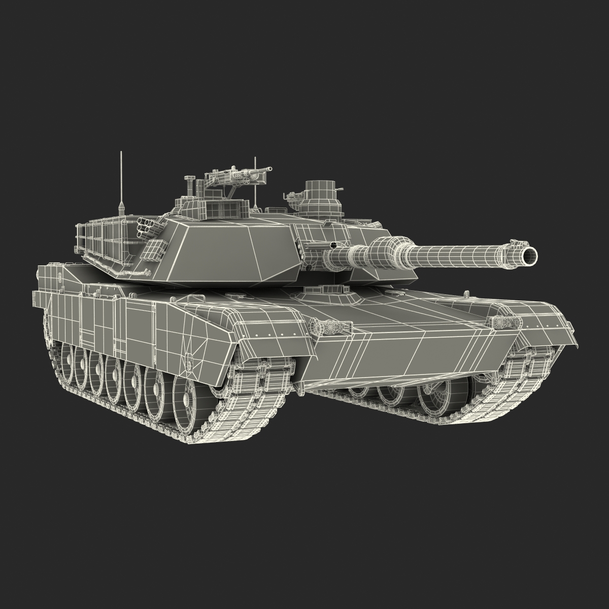 3D M1 Abrams Rigged