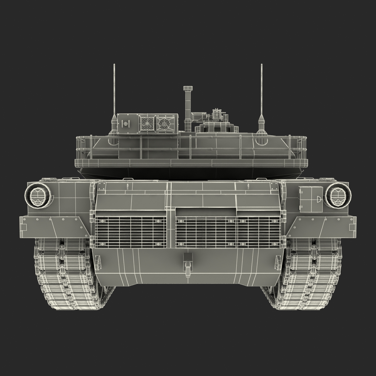 3D M1 Abrams Rigged