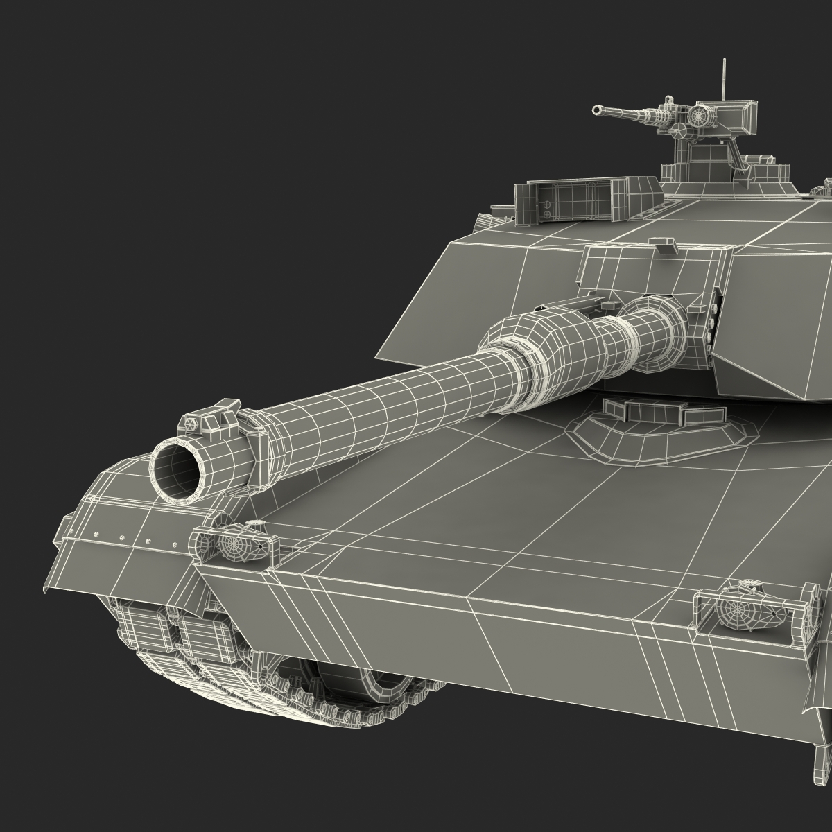 3D M1 Abrams Rigged