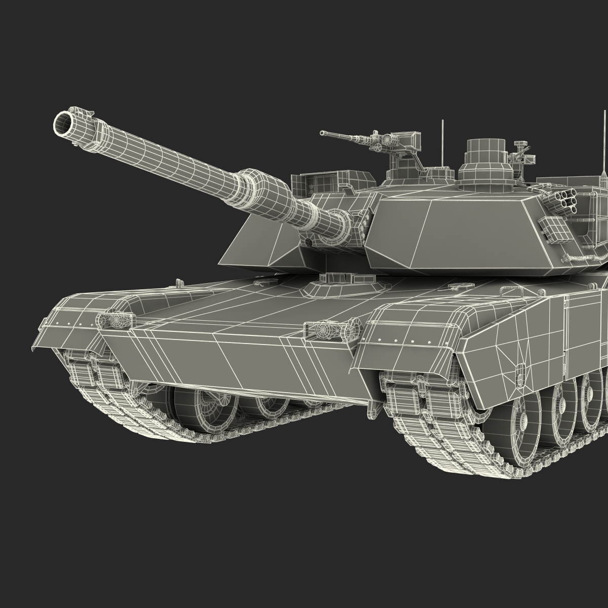 3D M1 Abrams Rigged