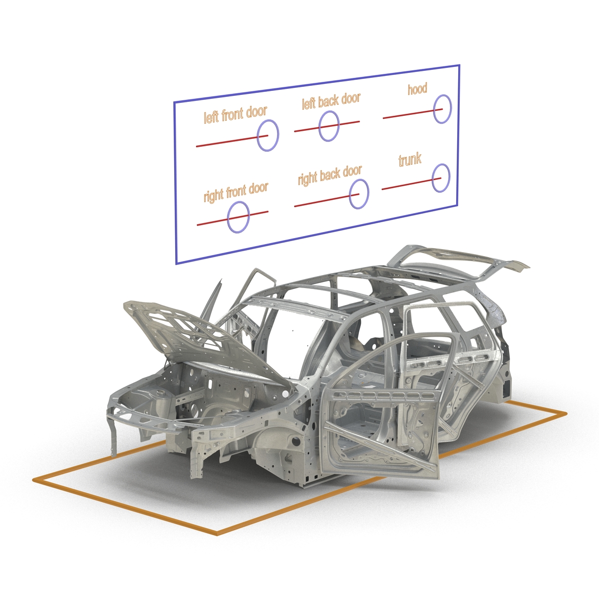 3D SUV Frame Rigged