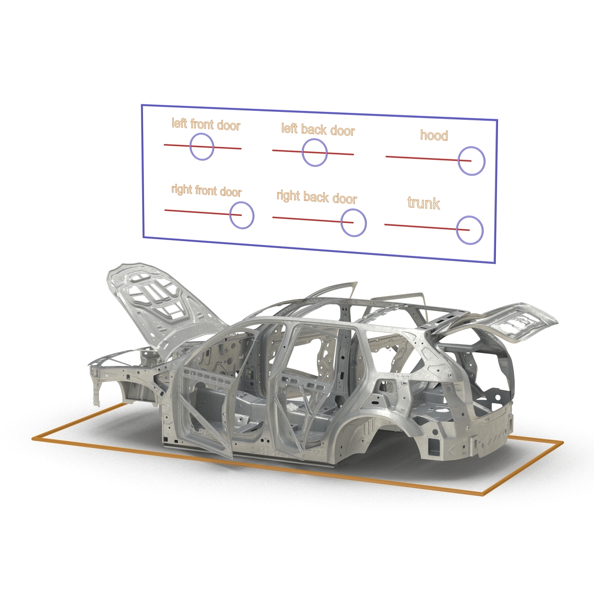 3D SUV Frame Rigged