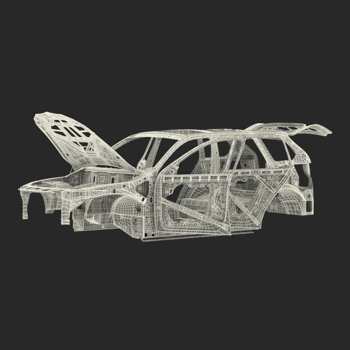 3D SUV Frame Rigged