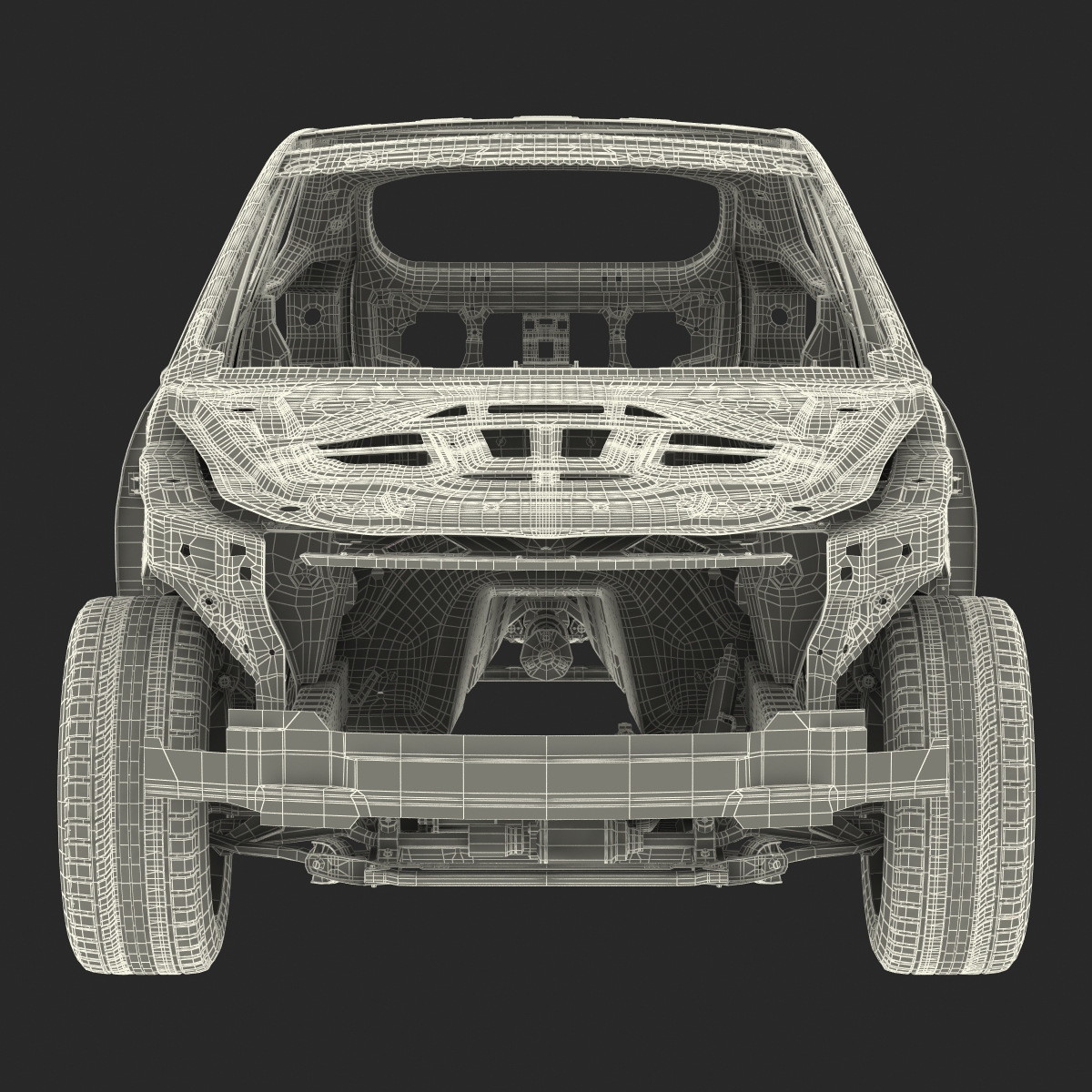 SUV Frame with Chassis 3D