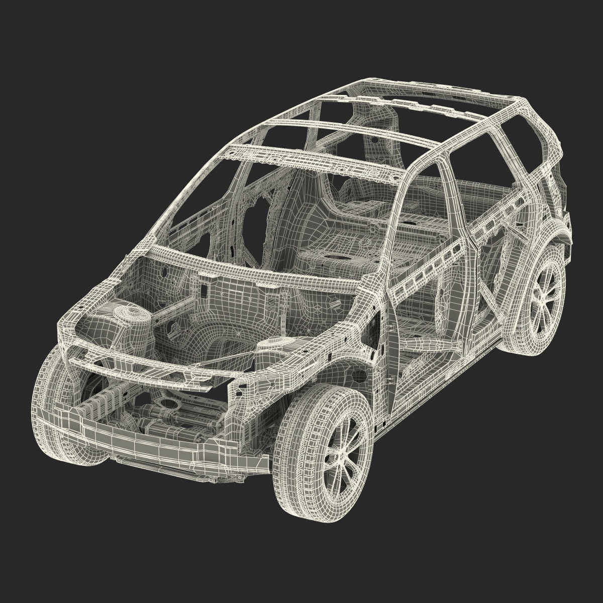 SUV Frame with Chassis 2 3D model