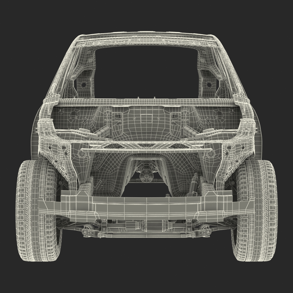 SUV Frame with Chassis 2 3D model