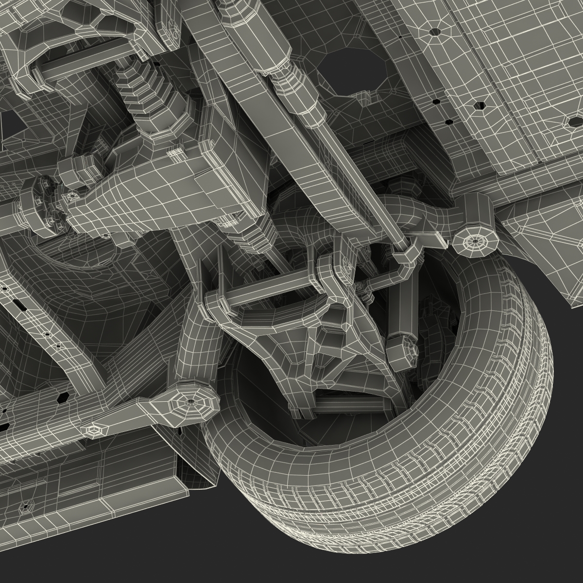 SUV Frame with Chassis 2 3D model