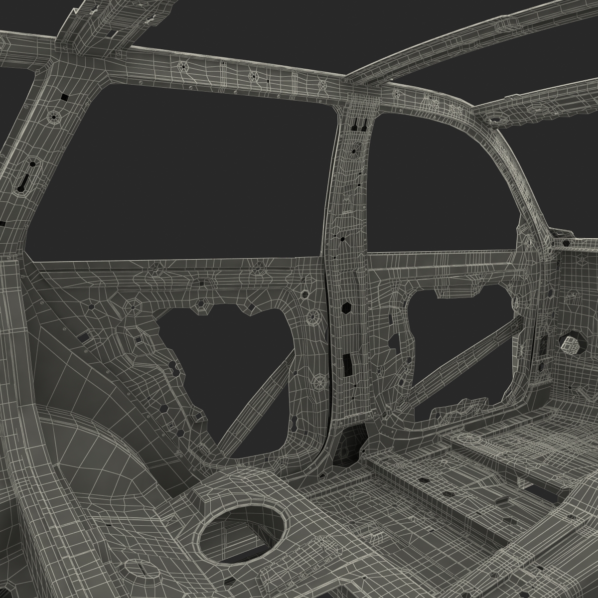 SUV Frame with Chassis 2 3D model