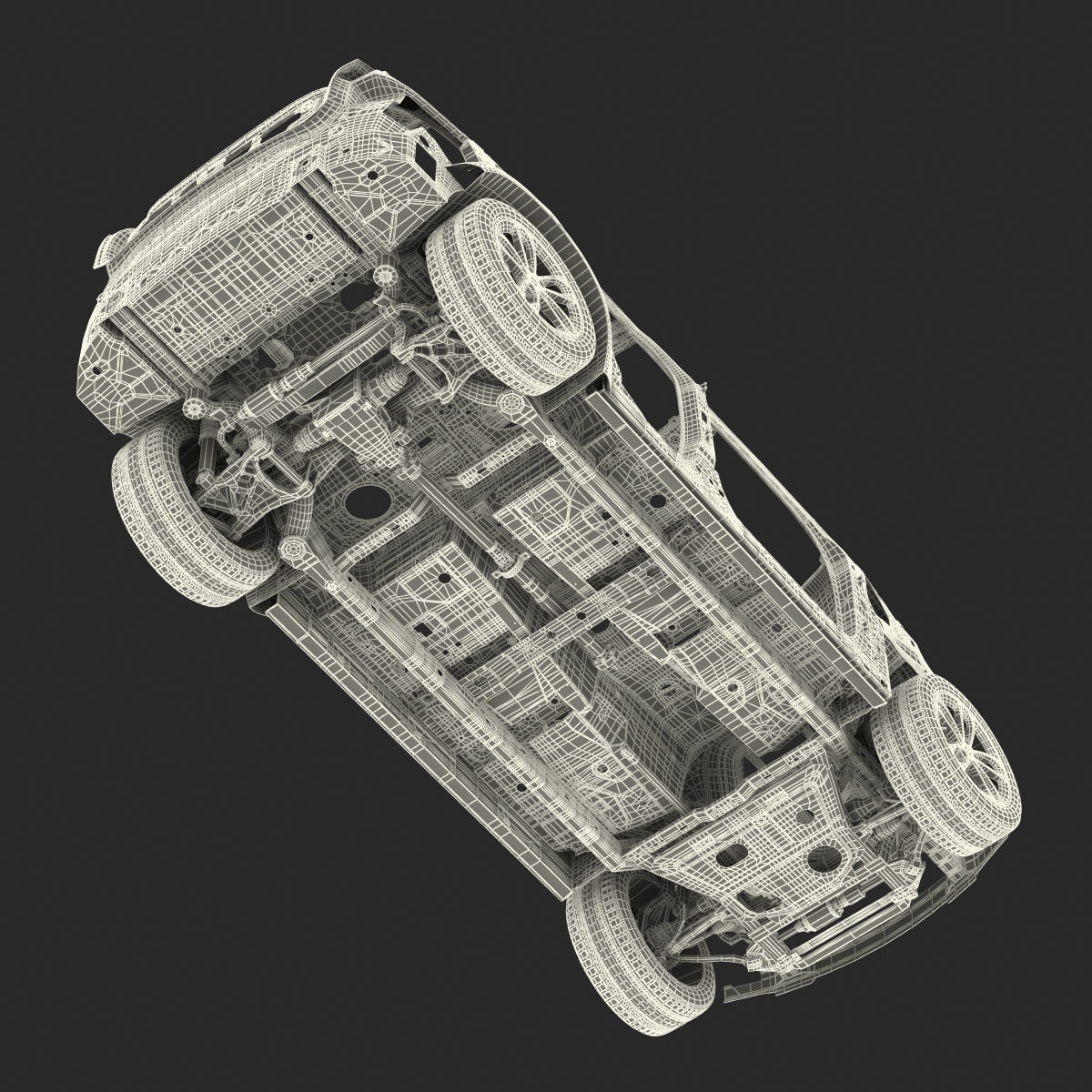 SUV Frame with Chassis 3 3D model