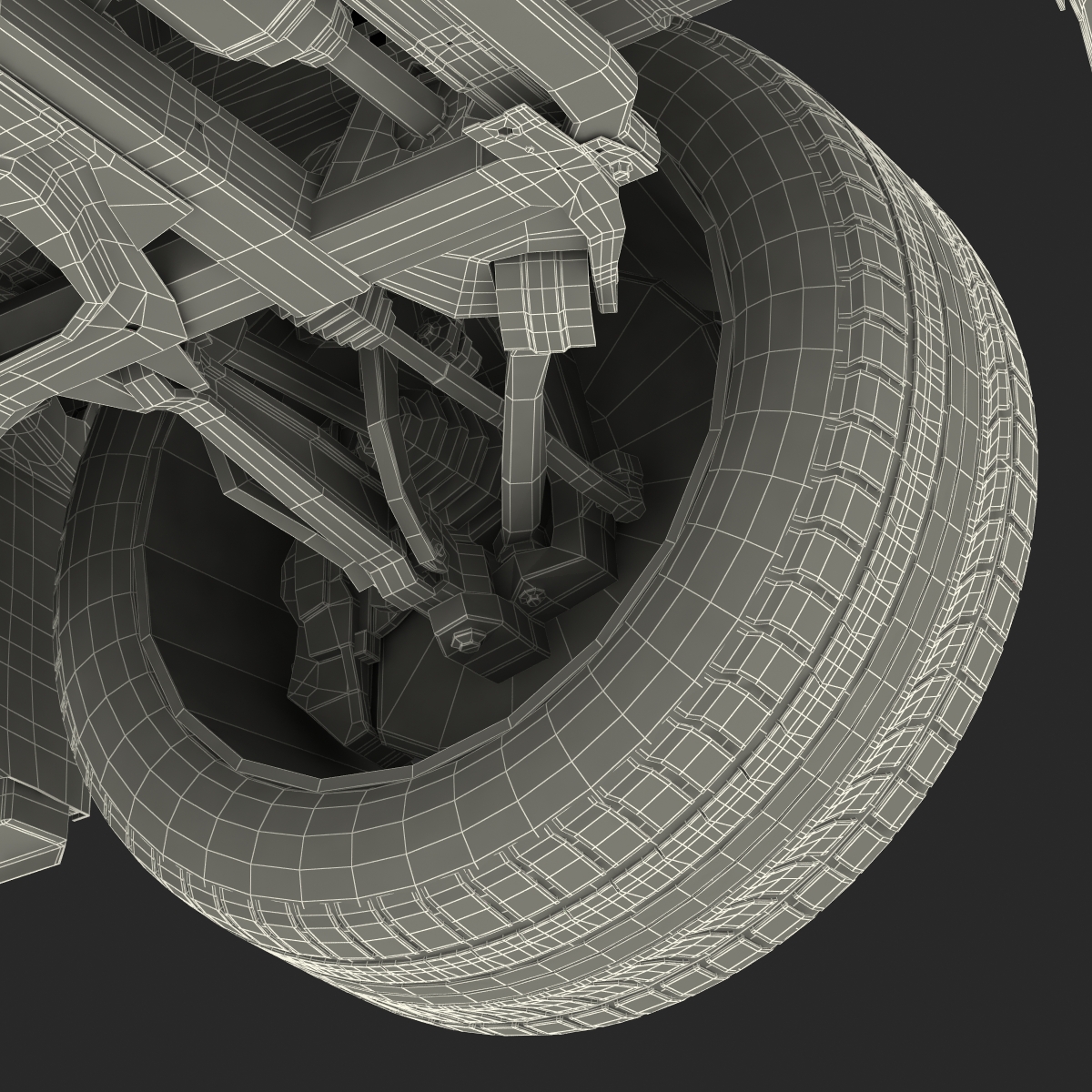 SUV Frame with Chassis 3 3D model