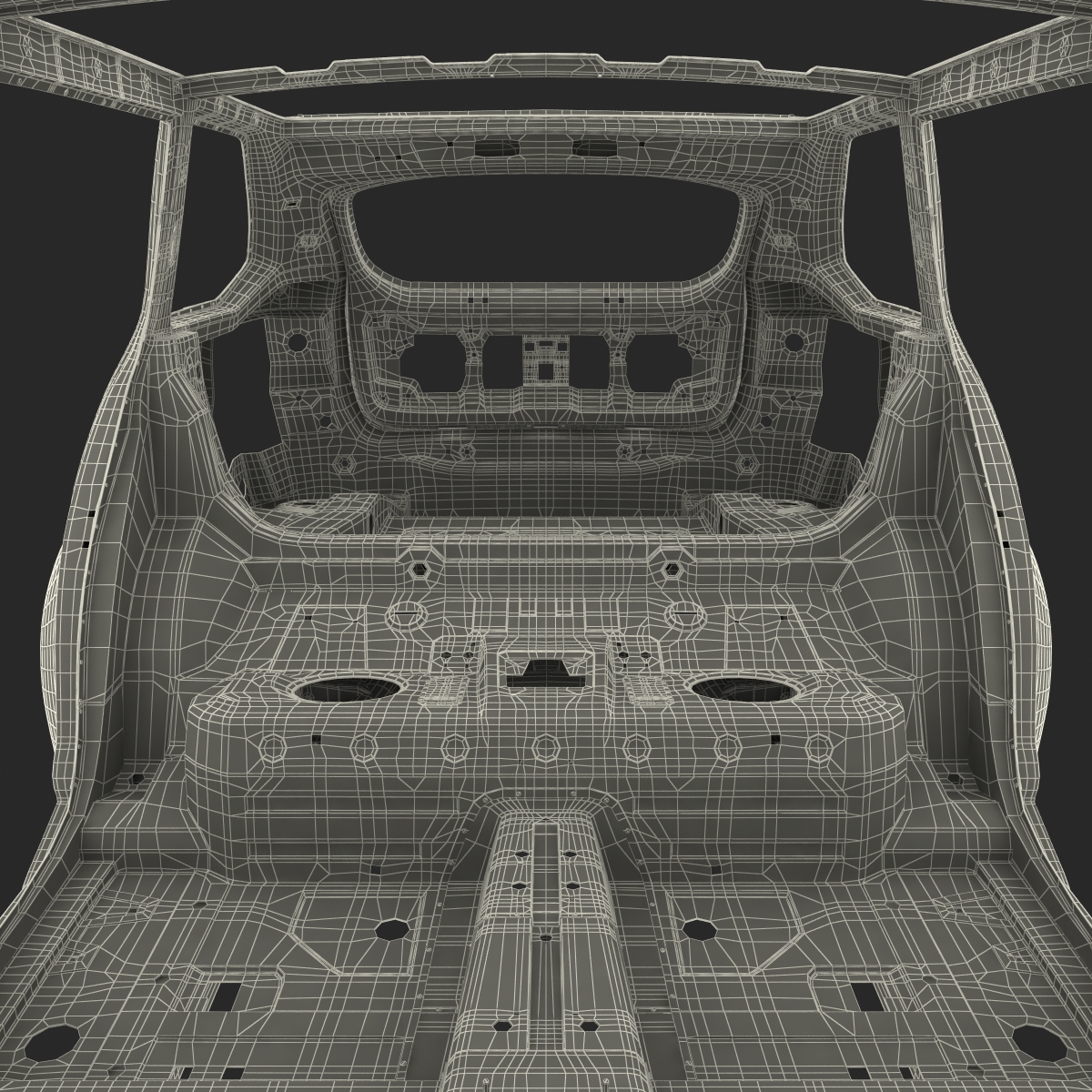 SUV Frame with Chassis 3 3D model