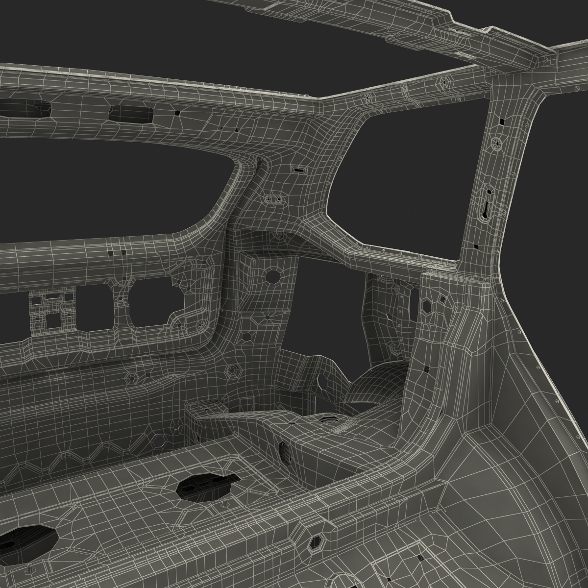 SUV Frame with Chassis 3 3D model