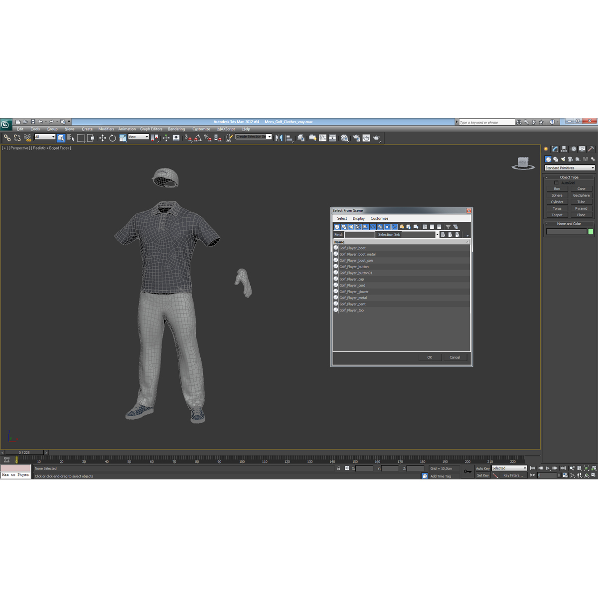 Mens Golf Clothes 3D