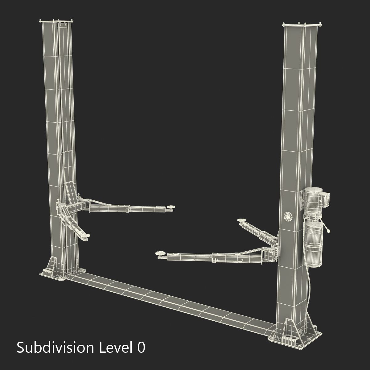 Two Post Car Lift 3D