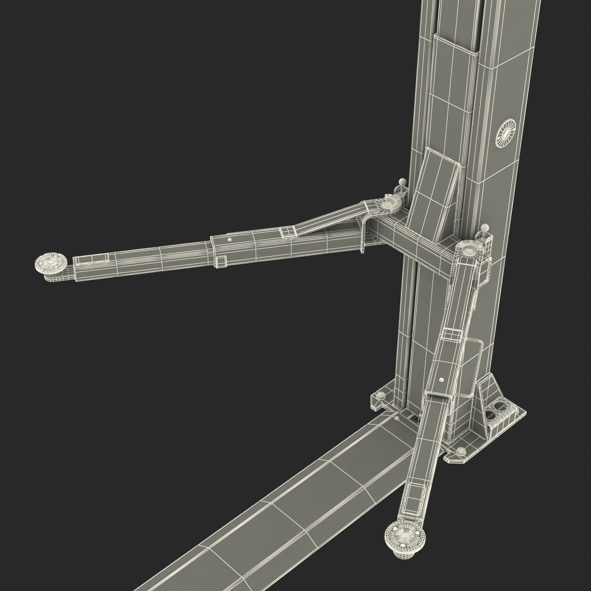 Two Post Car Lift 3D