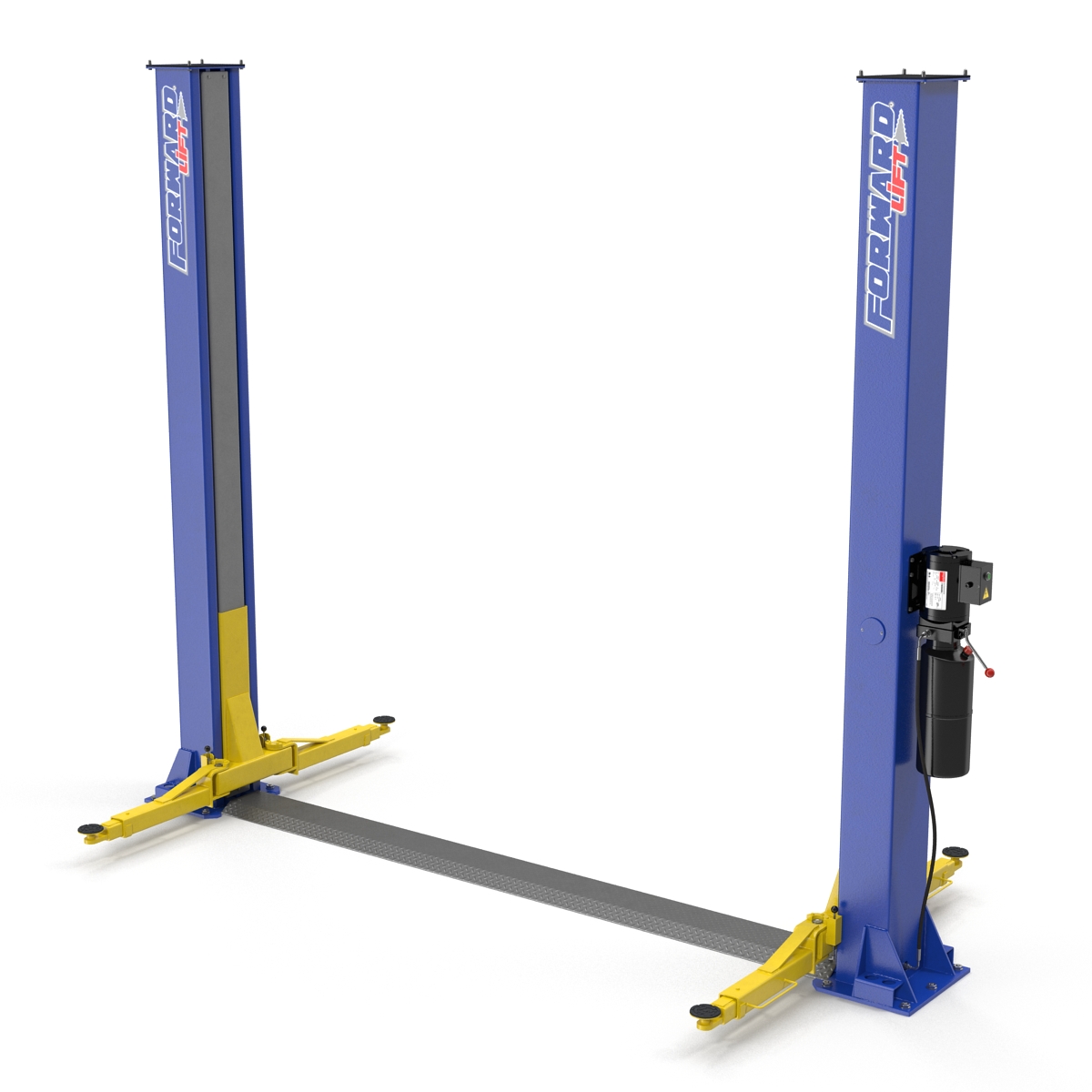 Two Post Car Lift Rigged 3D model