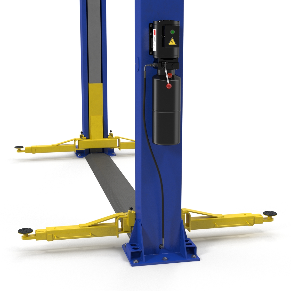 Two Post Car Lift Rigged 3D model