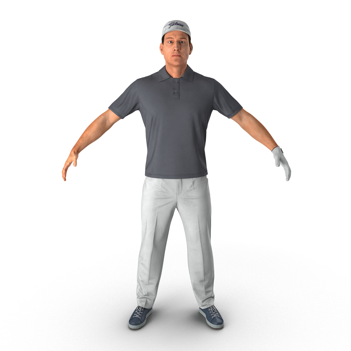 3D model Golf Player with Fur