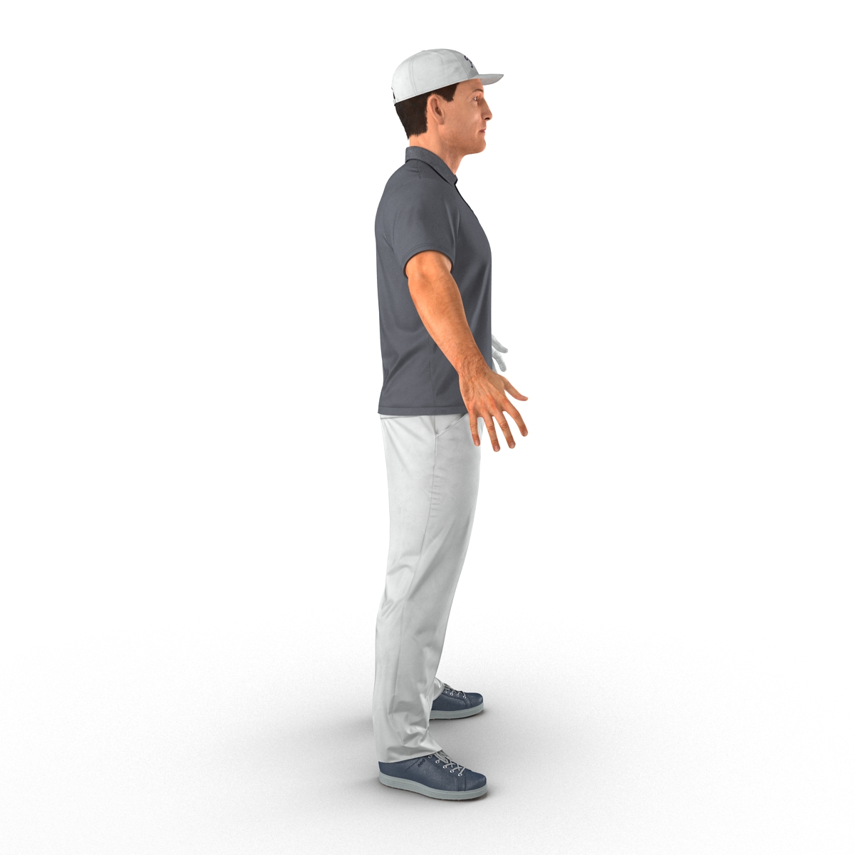 3D model Golf Player with Fur