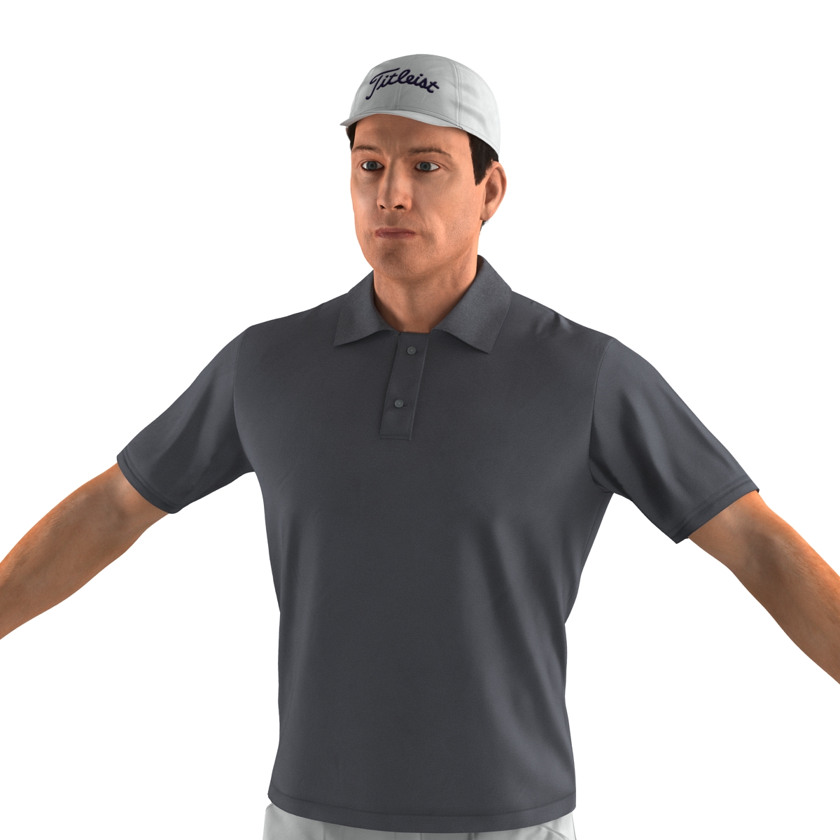 3D model Golf Player with Fur