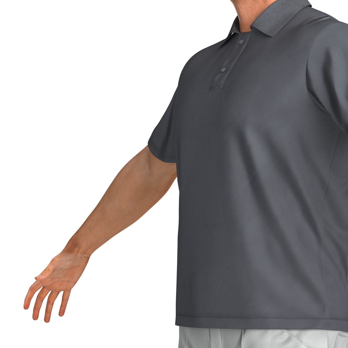 3D model Golf Player with Fur