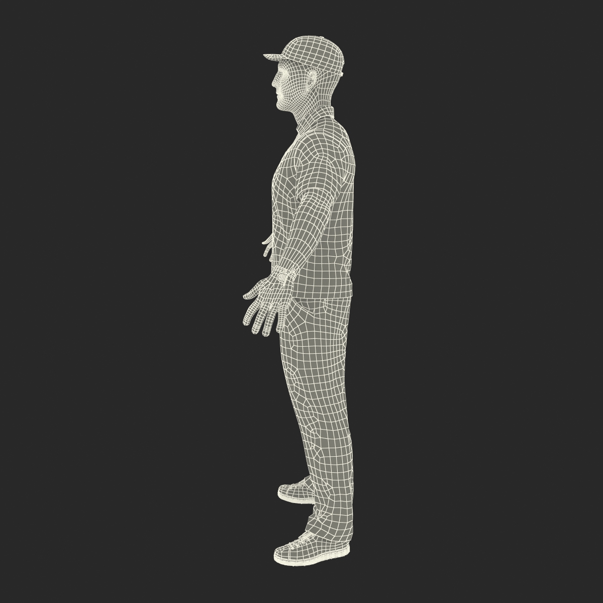 3D model Golf Player with Fur