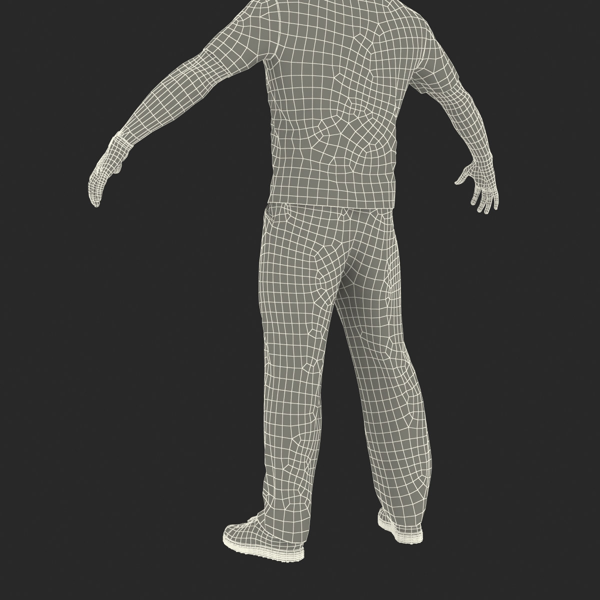 3D model Golf Player with Fur