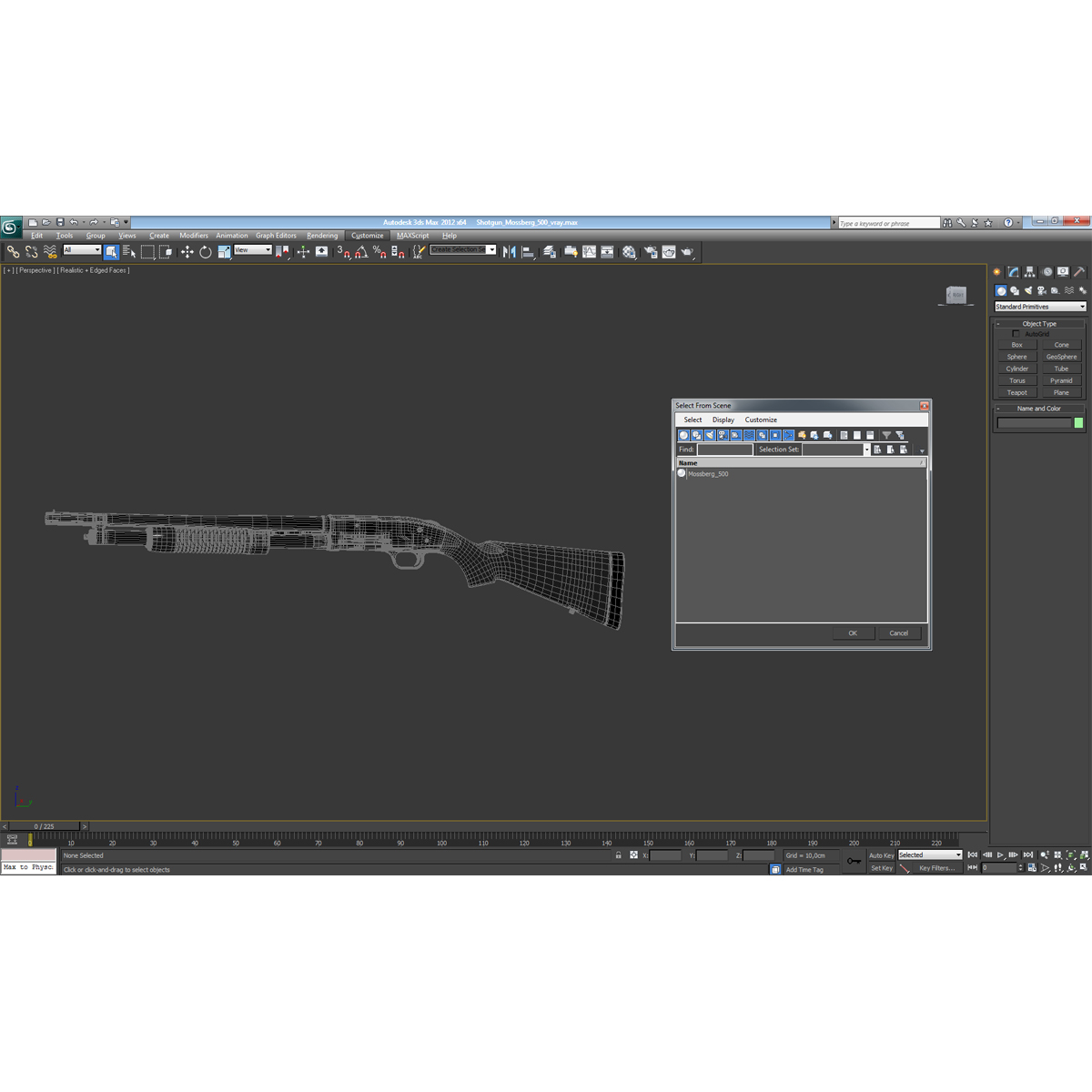 3D model Shotgun Mossberg 500