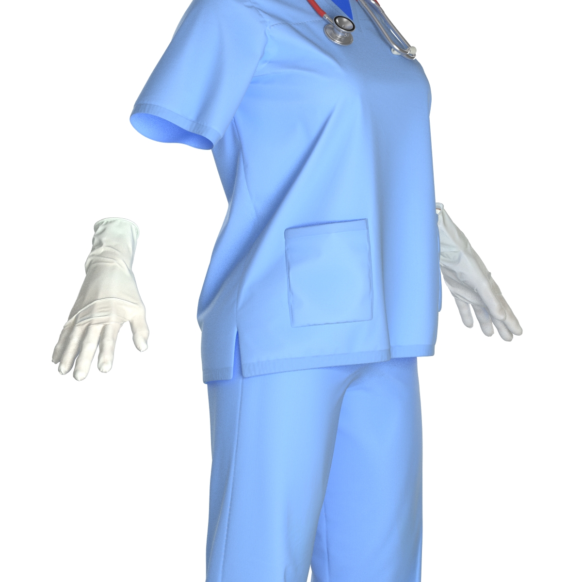 3D Female Surgeon Dress 15 model