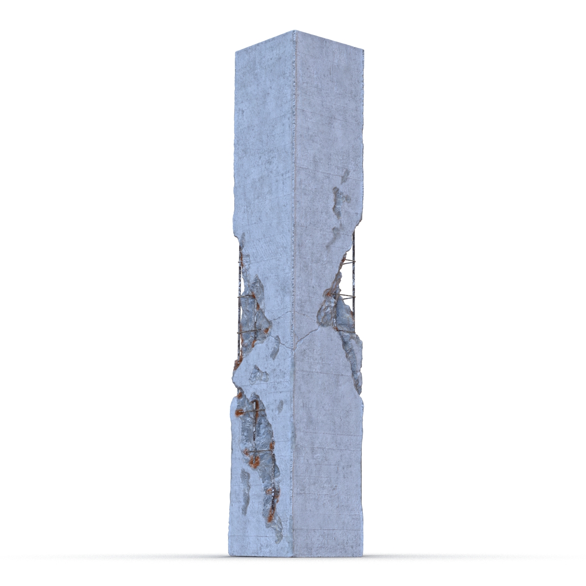 3D model Concrete Pillar Damaged 2