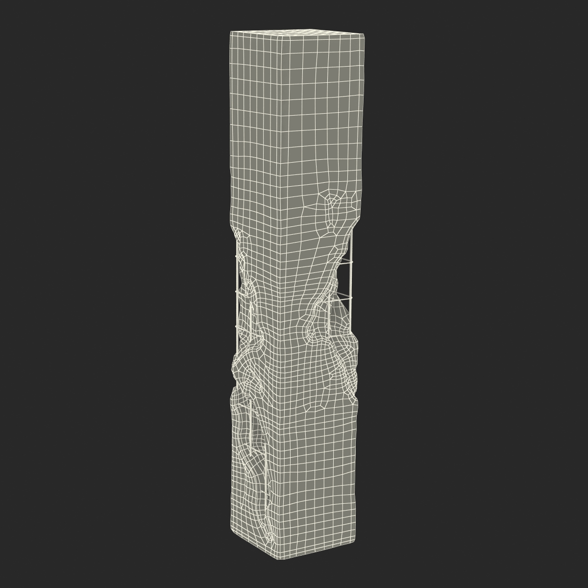 3D model Concrete Pillars Set