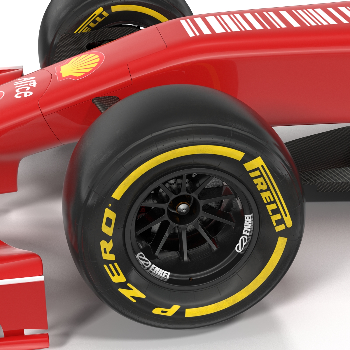 3D Formula One Car Rigged Red