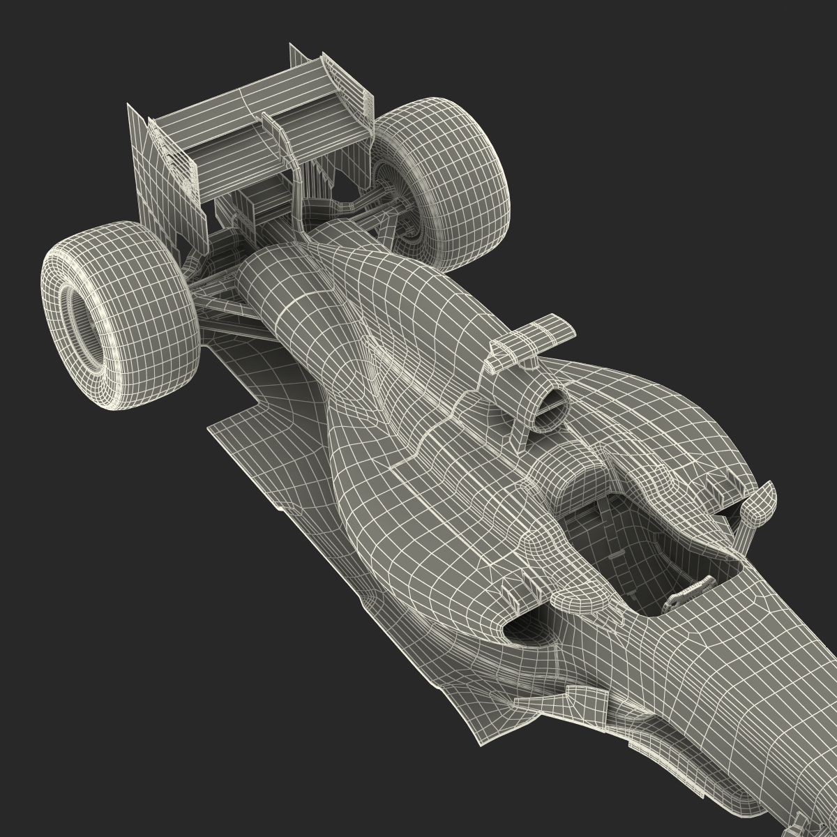 3D Formula One Car Rigged Red