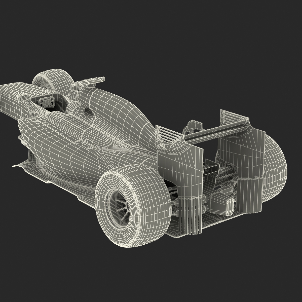 3D Formula One Car Rigged Red